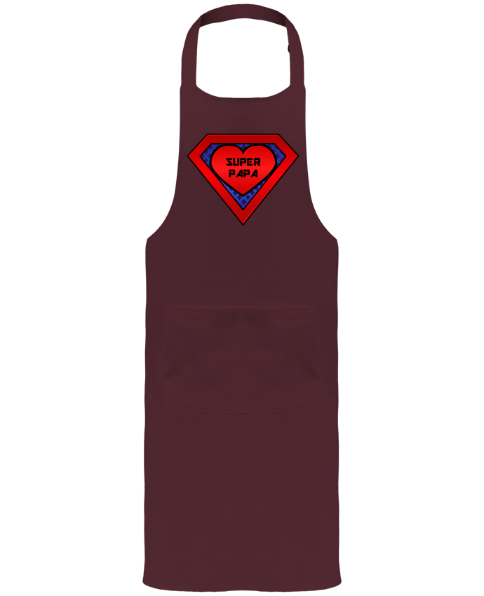 Tablier avec poches Super papa par FRENCHUP-MAYO