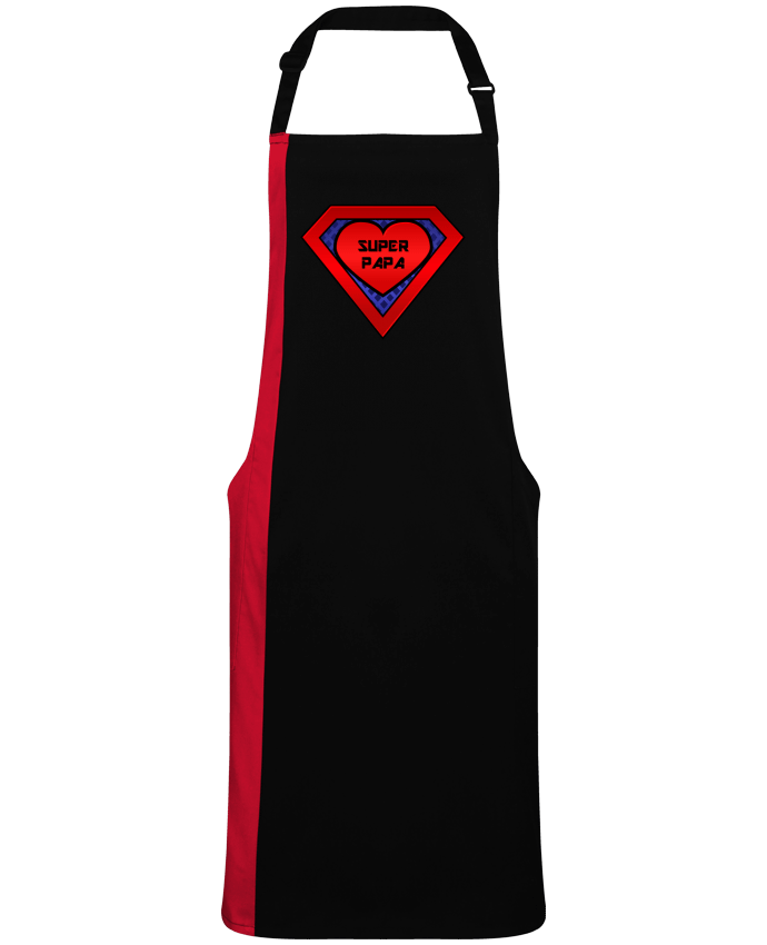 Tablier bicolore Super papa par  FRENCHUP-MAYO