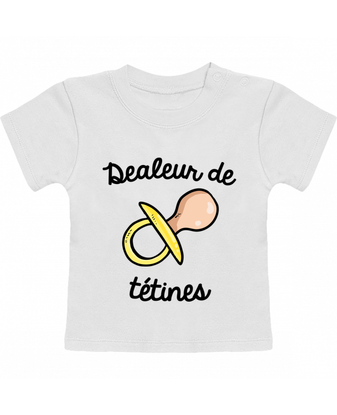 T-Shirt Baby Short Sleeve Dealeur de tétines manches courtes du designer FRENCHUP-MAYO