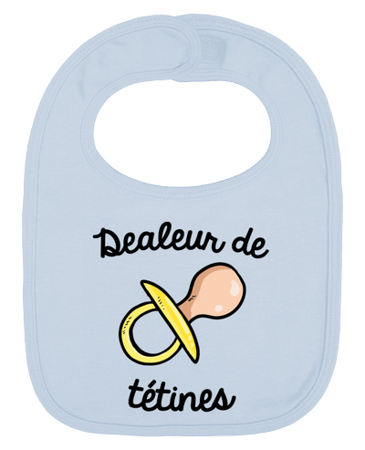 Bavoir bébé uni Dealeur de tétines par FRENCHUP-MAYO