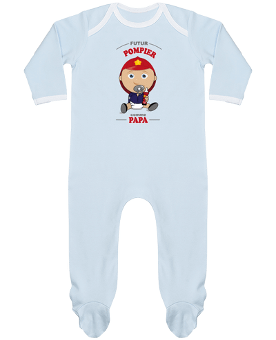 Body Pyjama Bébé Futur pompier comme papa par GraphiCK-Kids