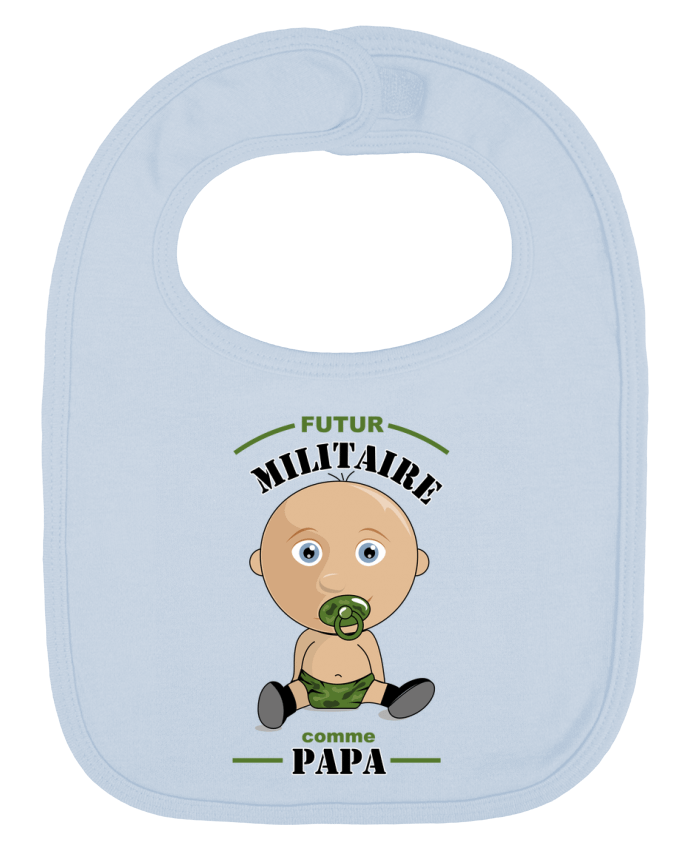 Bavoir bébé uni Futur militaire comme papa par GraphiCK-Kids