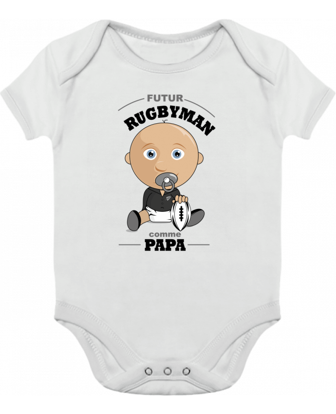 Baby Body Contrast Futur rugbyman comme papa by GraphiCK-Kids