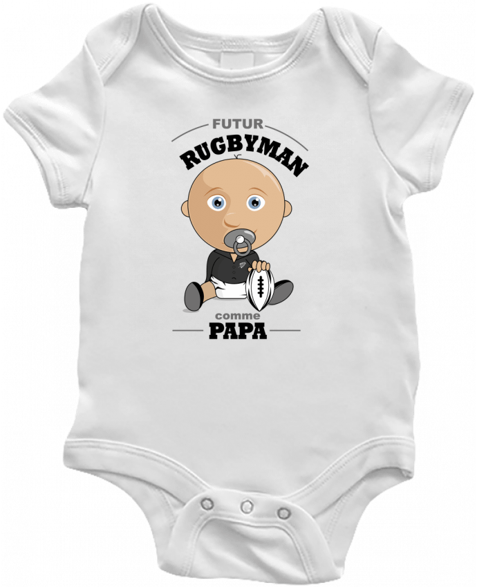 Baby Body Futur rugbyman comme papa by GraphiCK-Kids