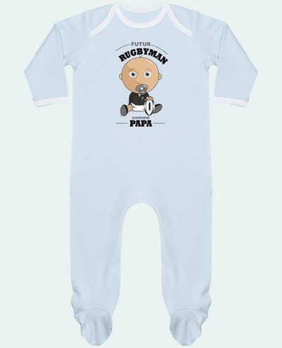 Body Pyjama Bébé Futur rugbyman comme papa par GraphiCK-Kids