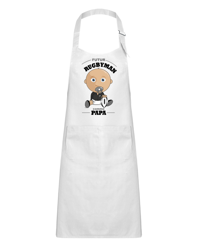 Tablier Enfant Futur rugbyman comme papa par GraphiCK-Kids