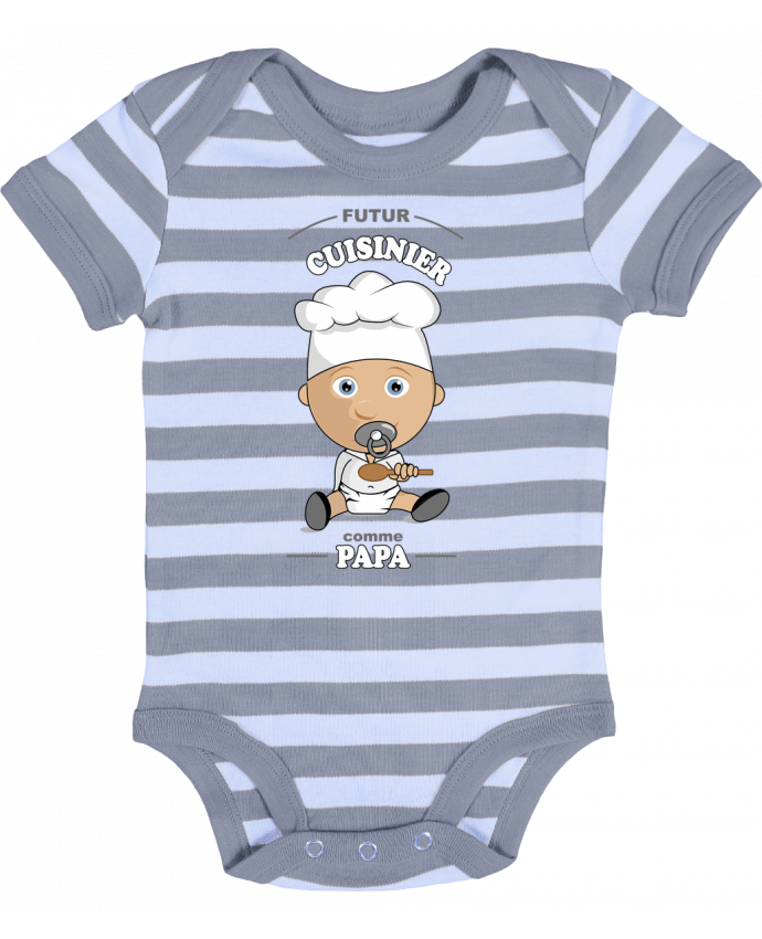 Baby Body striped Futur cuisinier comme papa - GraphiCK-Kids
