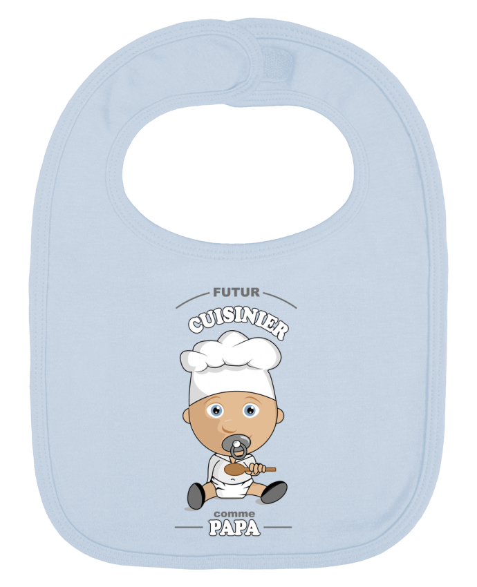 Bavoir bébé uni Futur cuisinier comme papa par GraphiCK-Kids