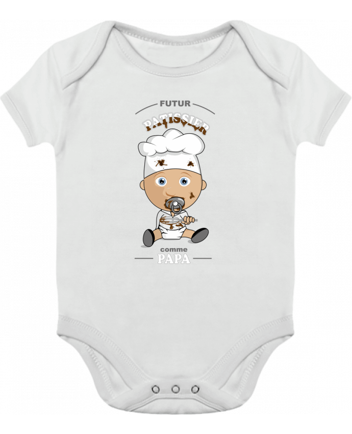 Baby Body Contrast Futur pâtissier comme papa by GraphiCK-Kids