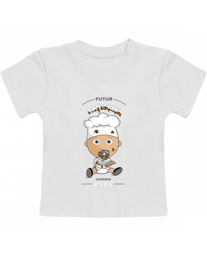 T-shirt bébé Futur pâtissier comme papa manches courtes du designer GraphiCK-Kids