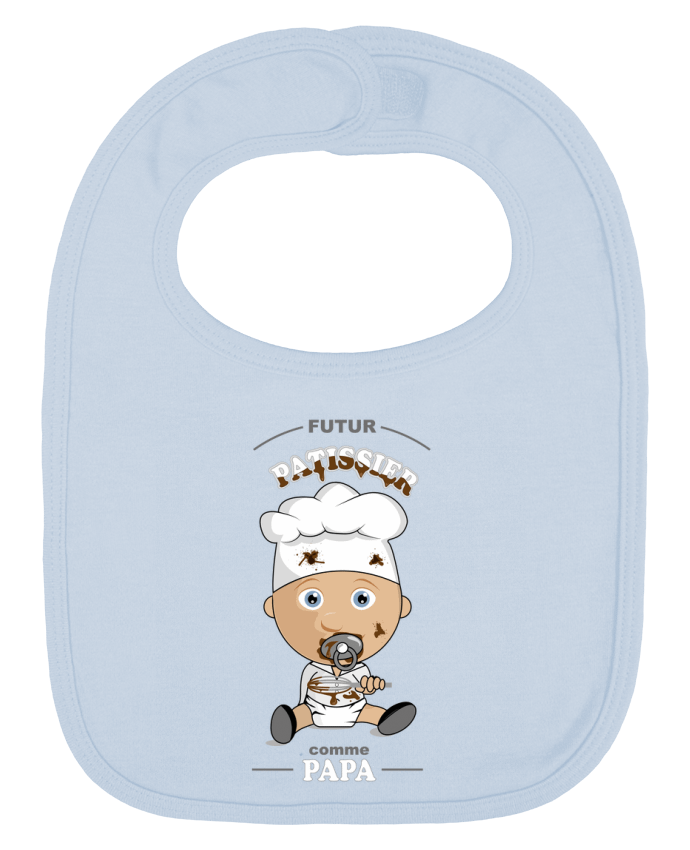 Bavoir bébé uni Futur pâtissier comme papa par GraphiCK-Kids