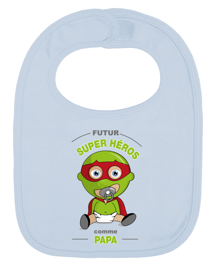 Bavoir bébé uni Futur Super Héros comme papa par GraphiCK-Kids
