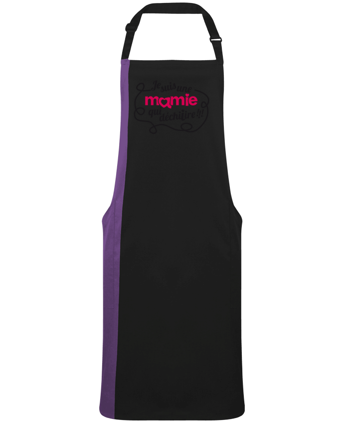 Two-tone long Apron Je suis une mamie qui déchire by  GraphiCK-Kids