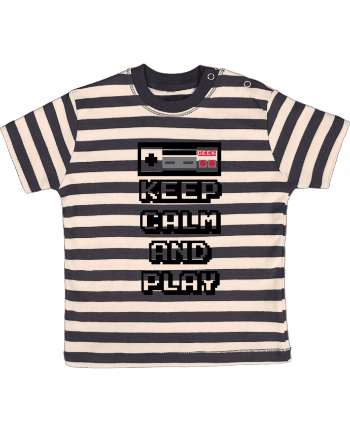 T-shirt baby with stripes KEEP CALM AND PLAY by SG LXXXIII