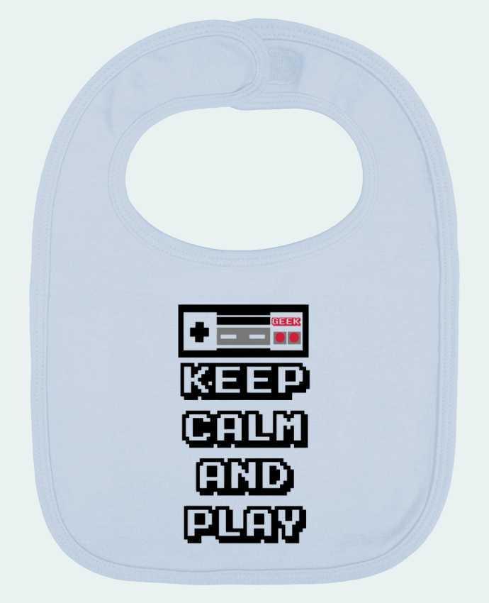 Babero Liso y Contrastado KEEP CALM AND PLAY por SG LXXXIII