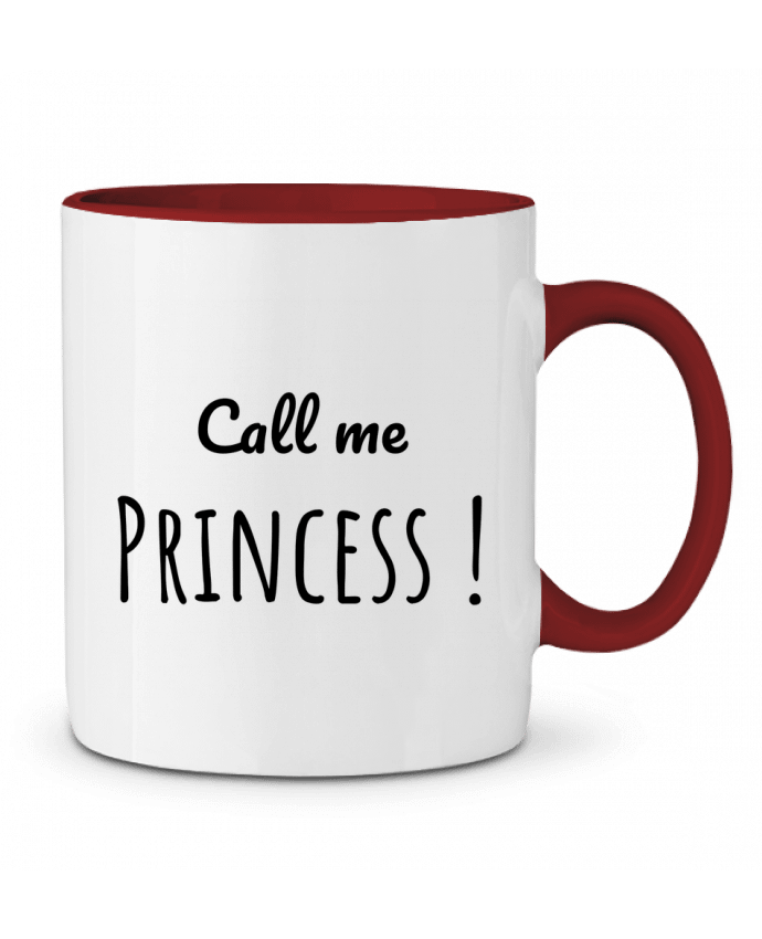 Mug bicolore Call me Princess Madame Loé