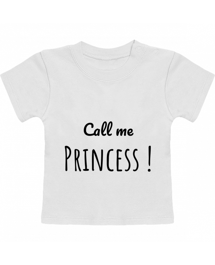 T-Shirt Baby Short Sleeve Call me Princess manches courtes du designer Madame Loé