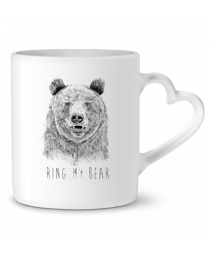 Mug coeur Ring my bear (bw) par Balàzs Solti