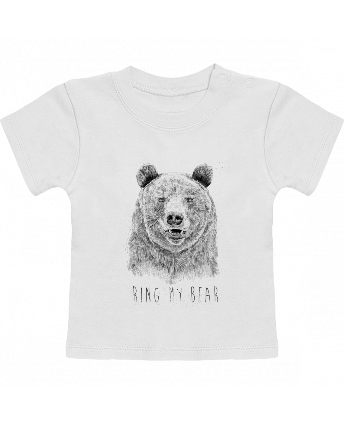 T-Shirt Baby Short Sleeve Ring my bear (bw) manches courtes du designer Balàzs Solti