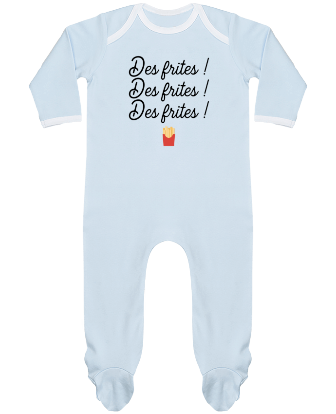 Baby Sleeper long sleeves Contrast Des frites ! by Original t-shirt