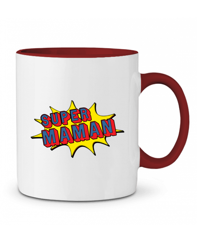 Mug bicolore Super maman cadeau Original t-shirt