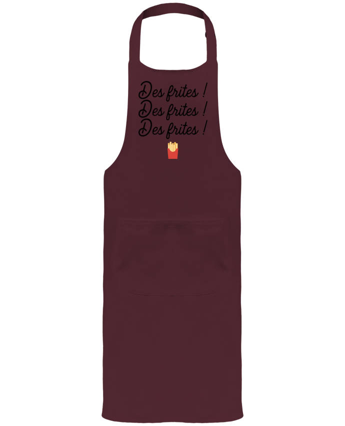 Tablier avec poches Des frites ! par Original t-shirt