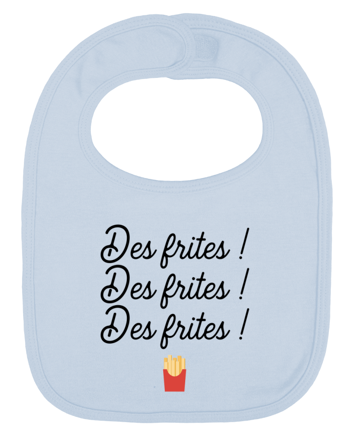 Babero Liso y Contrastado Des frites ! por Original t-shirt