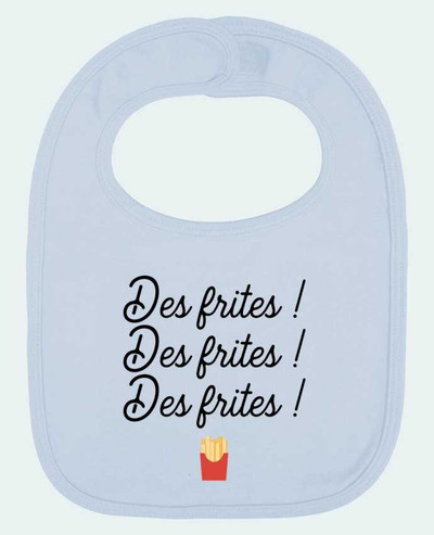 Bavoir bébé uni Des frites ! par Original t-shirt