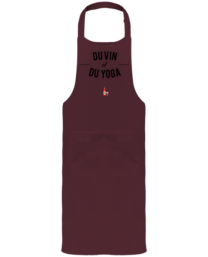 Tablier avec poches Du Vin et du Yoga par tunetoo