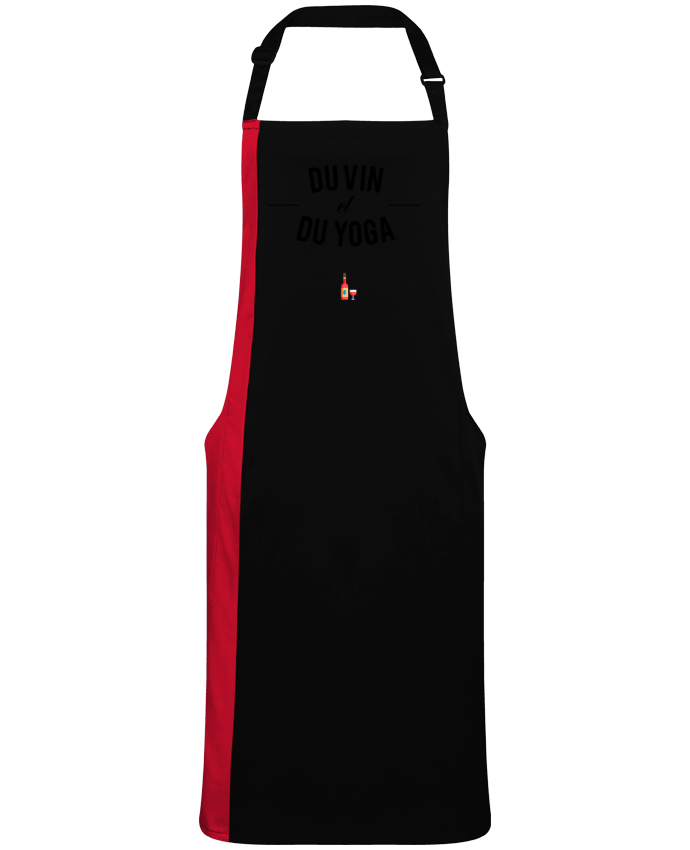 Tablier bicolore Du Vin et du Yoga par  tunetoo