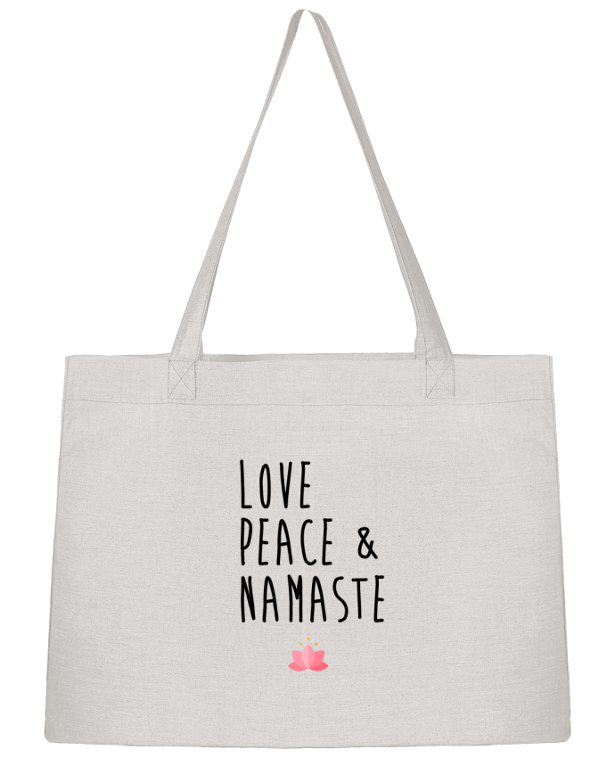 Shopping tote bag Stanley Stella Love, Peace & Namaste by tunetoo