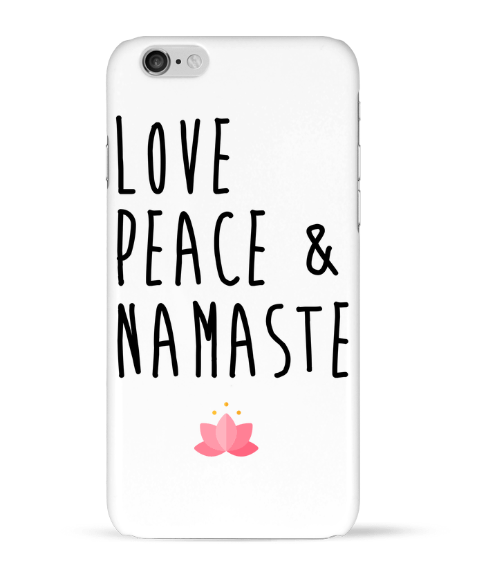 Case 3D iPhone 6 Love, Peace & Namaste by tunetoo