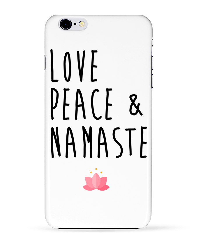 Case 3D iPhone 6+ Love, Peace & Namaste de tunetoo