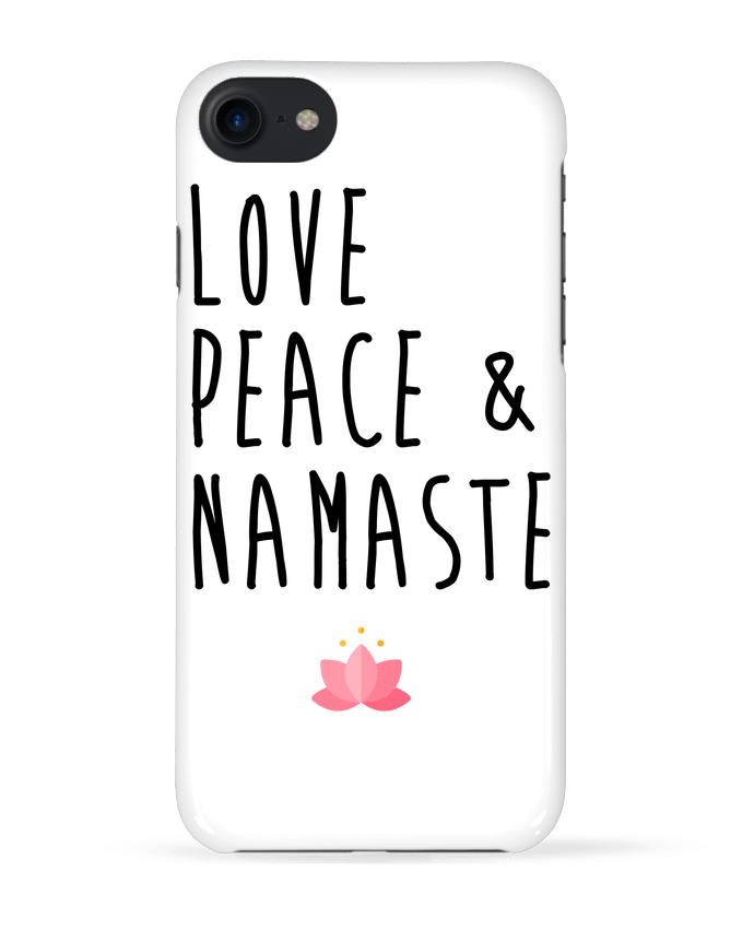 Case 3D iPhone 7 Love, Peace & Namaste de tunetoo