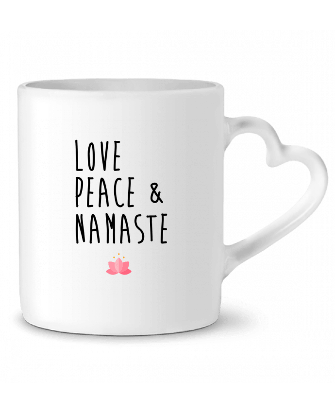 Mug Heart Love, Peace & Namaste by tunetoo