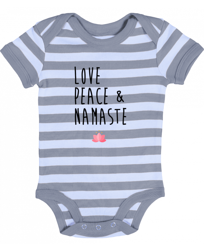 Baby Body striped Love, Peace & Namaste - tunetoo