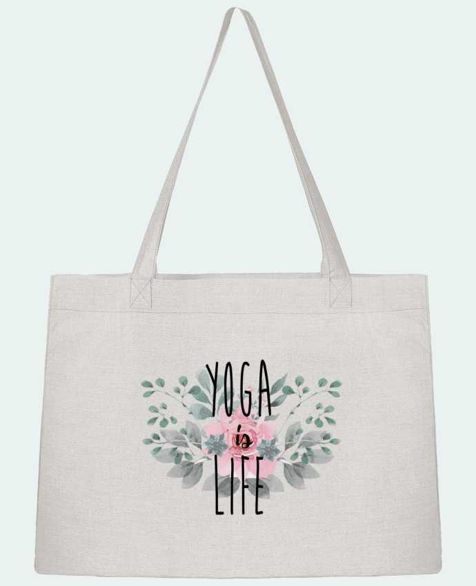 Shopping tote bag Stanley Stella Yoga is life by tunetoo