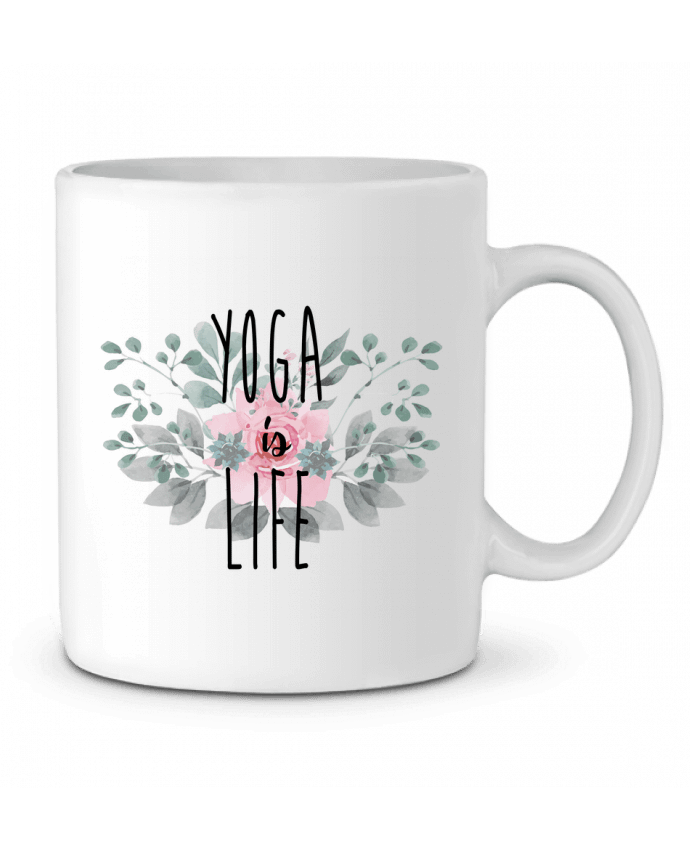 Ceramic Mug Yoga is life by tunetoo