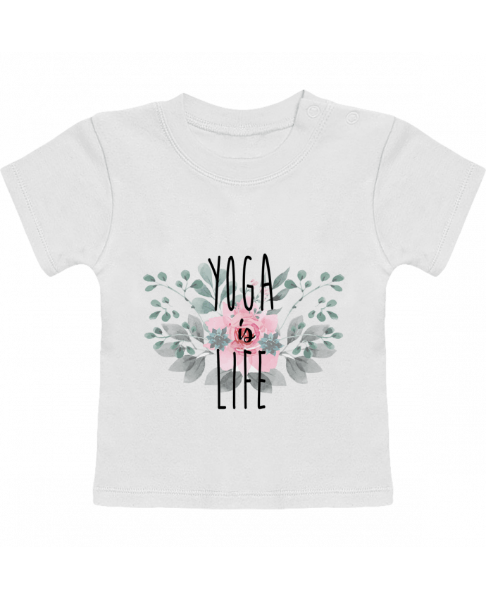T-shirt bébé Yoga is life manches courtes du designer tunetoo