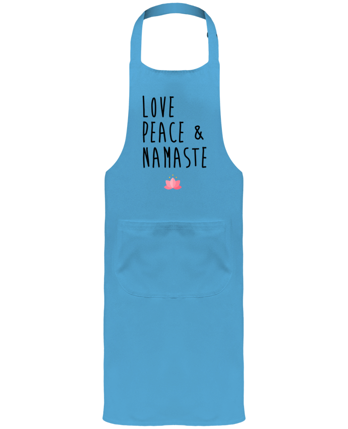 Garden or Sommelier Apron with Pocket Love, Peace & Namaste by tunetoo