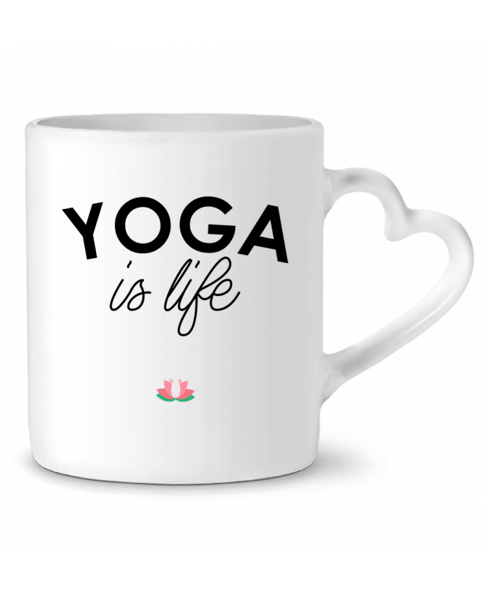 Taza Corazón Yoga is life por tunetoo