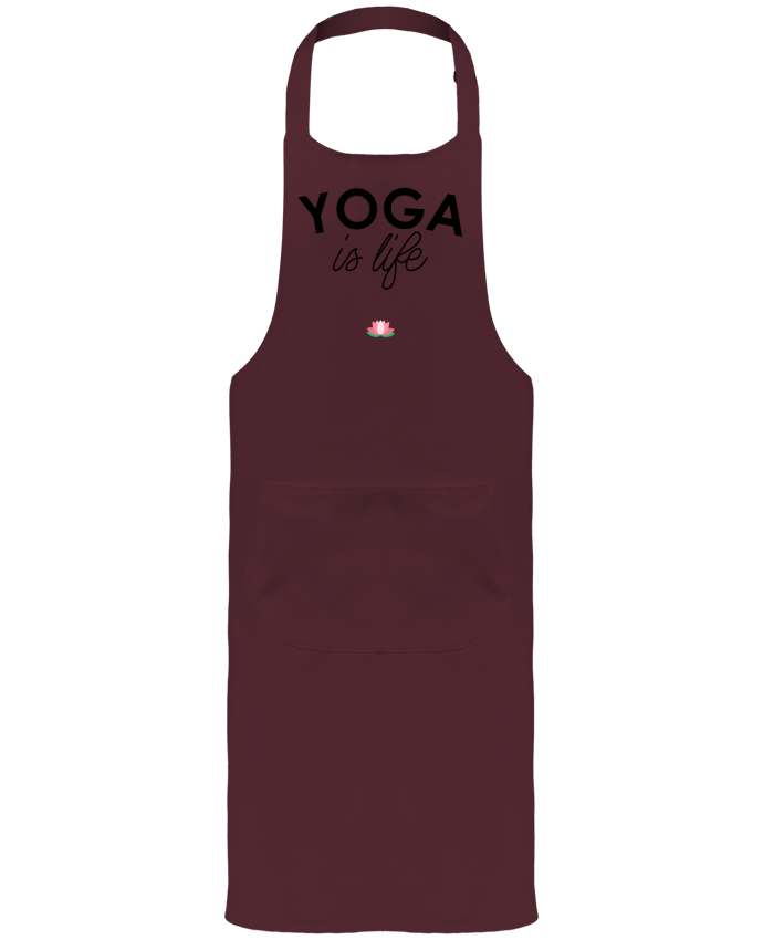 Tablier avec poches Yoga is life par tunetoo