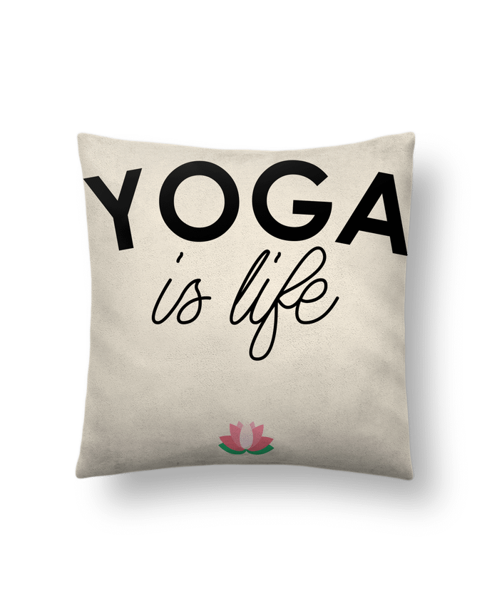 Cushion suede touch 45 x 45 cm Yoga is life by tunetoo