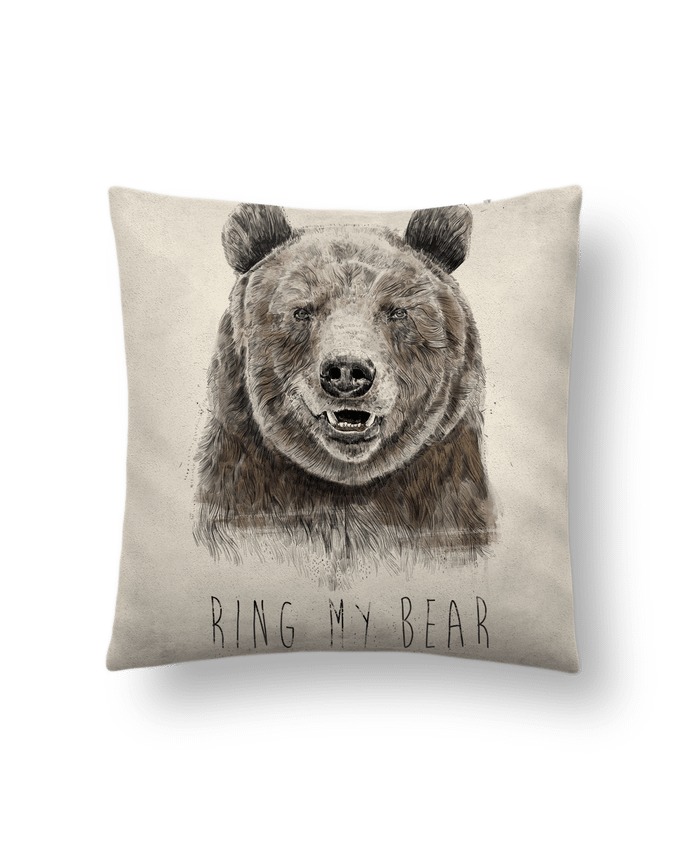 Cushion suede touch 45 x 45 cm Ring my bear by Balàzs Solti