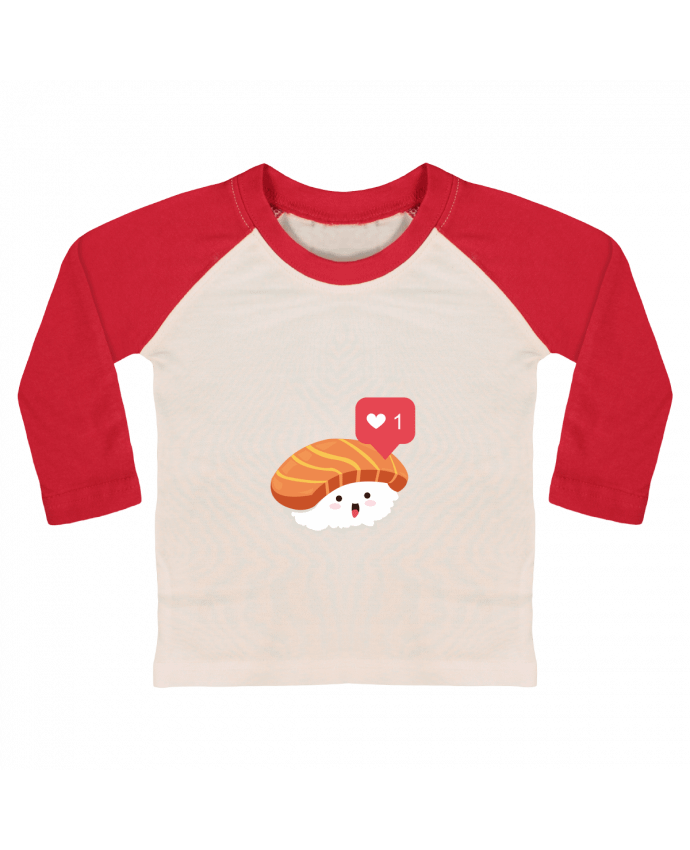 Camiseta Bebé Béisbol Manga Larga Sushis like por Nana