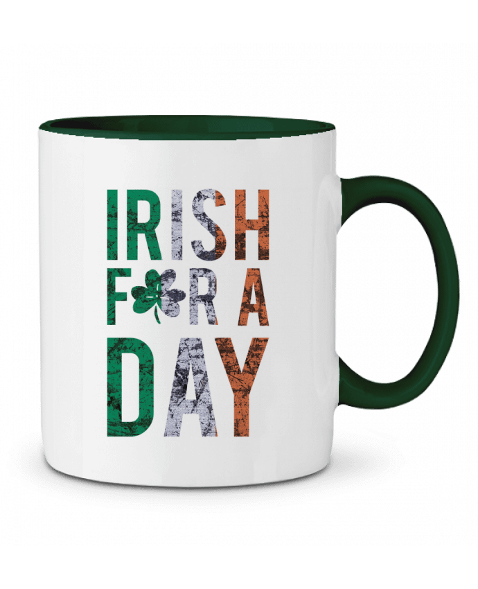 Taza Cerámica Bicolor Irish for a day tunetoo