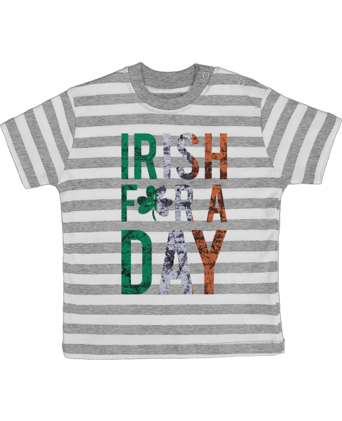 Tee-shirt bébé à rayures Irish for a day par tunetoo