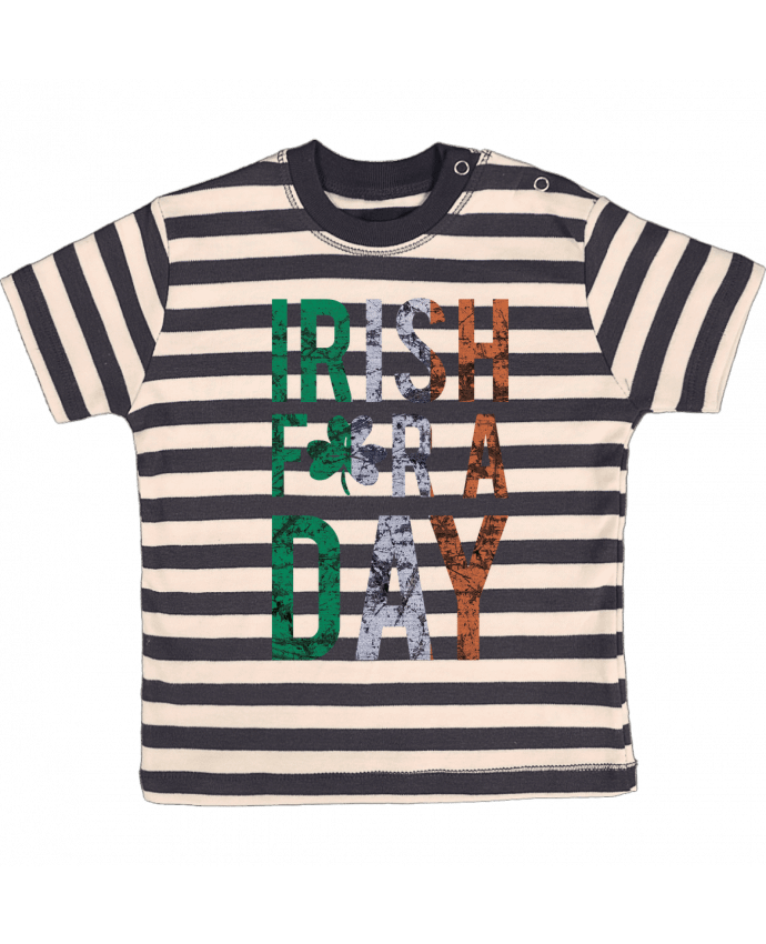 Camiseta Bebé a Rayas Irish for a day por tunetoo