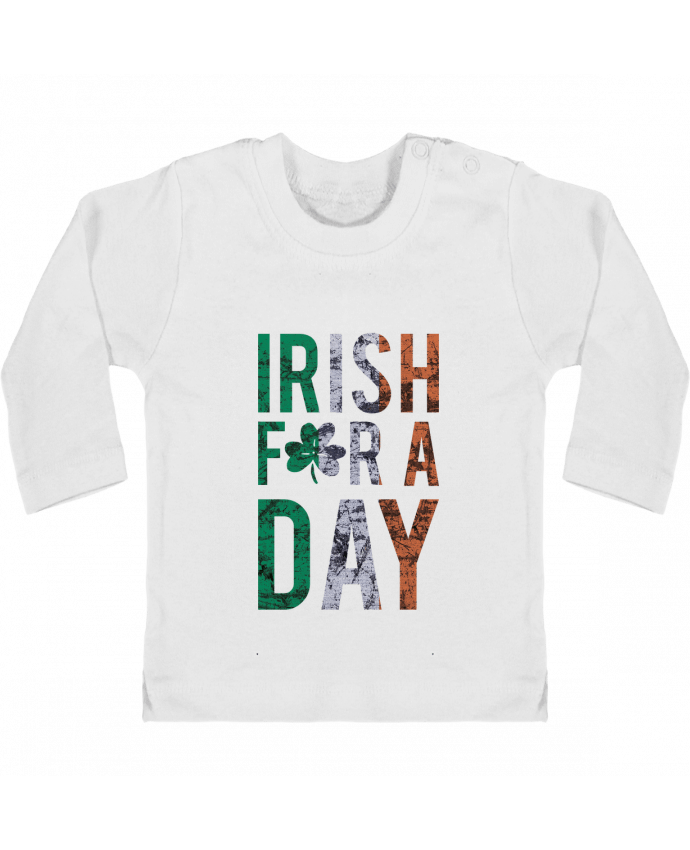 Baby T-shirt with press-studs long sleeve Irish for a day manches longues du designer tunetoo