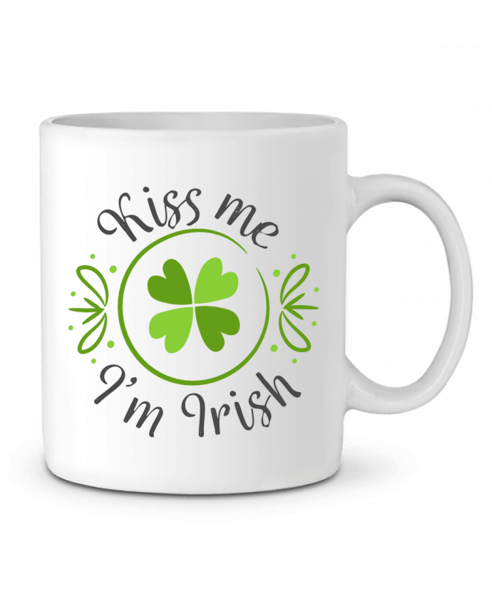 Ceramic Mug Kiss me I'm Irish by tunetoo